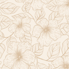 Collection of sketches of blooming floral plants. Hand drawn vintage peony flowers and leaves in line art style. Vector botanical engraving on vintage background