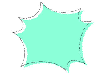 グリーンの落書き風フキダシ