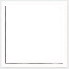 Obraz premium Blank square frame with black border on white background 
