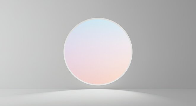 Abstract Pastel Circle as a Window to Another Dimension