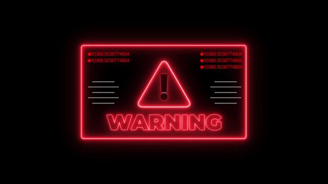 Warning security breach computer hacking warning message hacked Warning icon on the screen privacy protection data hacking malware virus Danger sign.