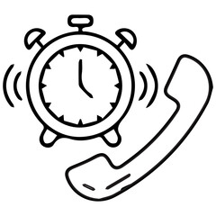 Wake-up call Line icon