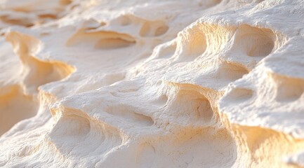 Obraz premium Closeup of eroded, light beige rock formations