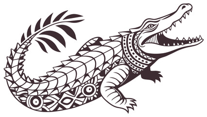 Decorative Crocodile Design