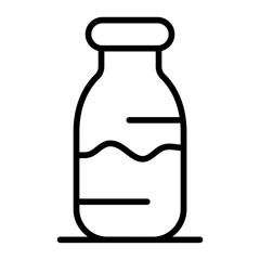 Milk Bottle icon vector image. Can be used for Morning and Breakfast.