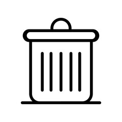 Dustbin icon vector image. Can be used for House Cleaning.