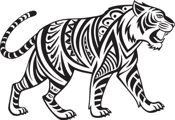 tiger icon and vector