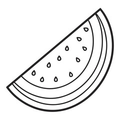 vector illustration of a slice of watermelon