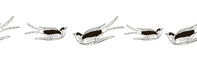 Feather icon border. Bird feather silhouette symbol. Bird collection isolated.