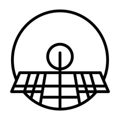 Solar Panel icon vector image. Can be used for Electrician Tools.