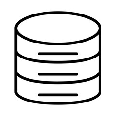 Database icon vector image. Can be used for Web Hosting.
