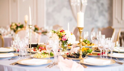 Fototapeta premium food on a luxurious table