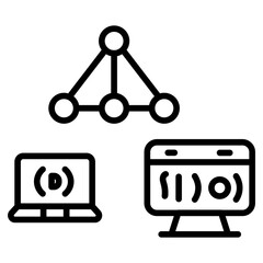 Algorithm icon vector image. Can be used for Computer Programming.