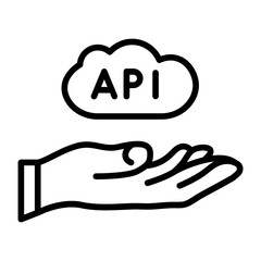 API icon vector image. Can be used for Computer Programming.