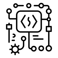 Code Setting icon vector image. Can be used for Computer Programming.