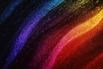 Fototapeta premium Colorful and textured background with a rainbow colored line. Dark grainy color gradient wave background purple red yellow blue colors banner poster cover abstract design.
