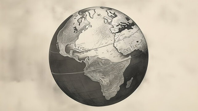 Globe world map geography earth continents travel atlas cartography sphere - Powered by Adobe