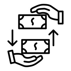 Money Conversion icon vector image. Can be used for Web Marketing.