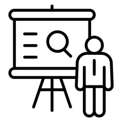 Presentation icon vector image. Can be used for Online Marketing.