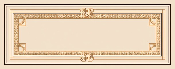 Ornate Cream-Colored Border