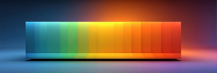 Fototapeta premium Color spectrum display enhances visual art in a modern design studio during the evening