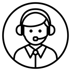 Customer Operator icon vector image. Can be used for Shopping and Ecommerce.