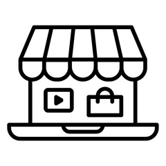 Online Store icon vector image. Can be used for Shopping and Ecommerce.