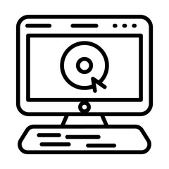 Online Content icon vector image. Can be used for Seo and Web.