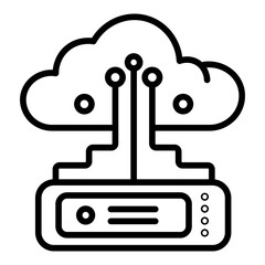 Cloud Storage icon vector image. Can be used for Seo and Web.