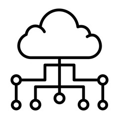Cloud Network icon vector image. Can be used for Seo and Web.