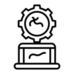 Web Settings icon vector image. Can be used for Seo and Web.