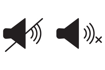 Mute sound icon concept. graphic design, logo, Web, UI.