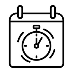 Obraz premium Deadline icon vector image. Can be used for Project Management.