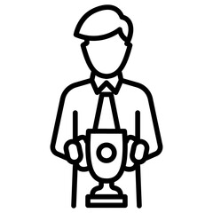 Competitive Worker icon vector image. Can be used for Project Management.