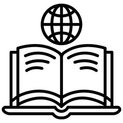 Online Book icon vector image. Can be used for Online Education.