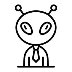 Alien icon vector image. Can be used for Science Fiction.