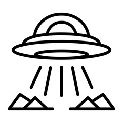 Space Invasion icon vector image. Can be used for Science Fiction.