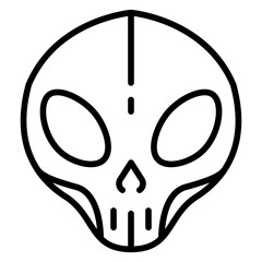 Alien Skull icon vector image. Can be used for Science Fiction.