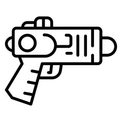 Blaster icon vector image. Can be used for Science Fiction.