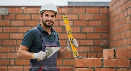 Construction worker with tools