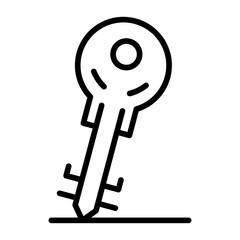 Key icon vector image. Can be used for Prison.