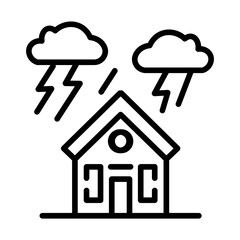 Home Hail icon vector image. Can be used for Natural Disaster.
