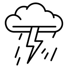 Thunderstorm icon vector image. Can be used for Natural Disaster.