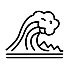 Tsunami icon vector image. Can be used for Natural Disaster.