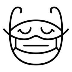 Protective Mask icon vector image. Can be used for Natural Disaster.