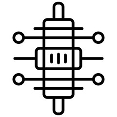 Resistor icon vector image. Can be used for Electric Circuits.