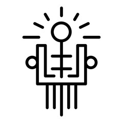 Transistor icon vector image. Can be used for Electric Circuits.