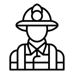 Firefighter icon vector image. Can be used for Women.