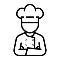 Chef icon vector image. Can be used for Women.