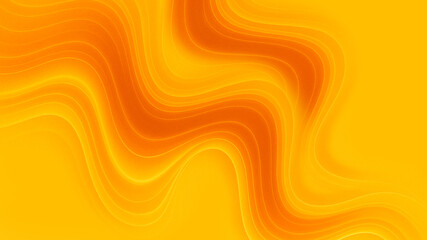 Twisting Light Ribbon Vivid Yellow-Orange Abstract Flow